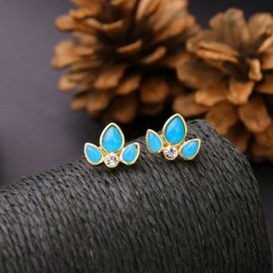 💎2 for $15💎Blue Rhinestone Teardrop Post Earring